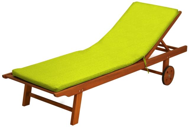 Bain de soleil déhoussable 185x55x5cm Vert Anis - TENDANCES ET CREATIONS