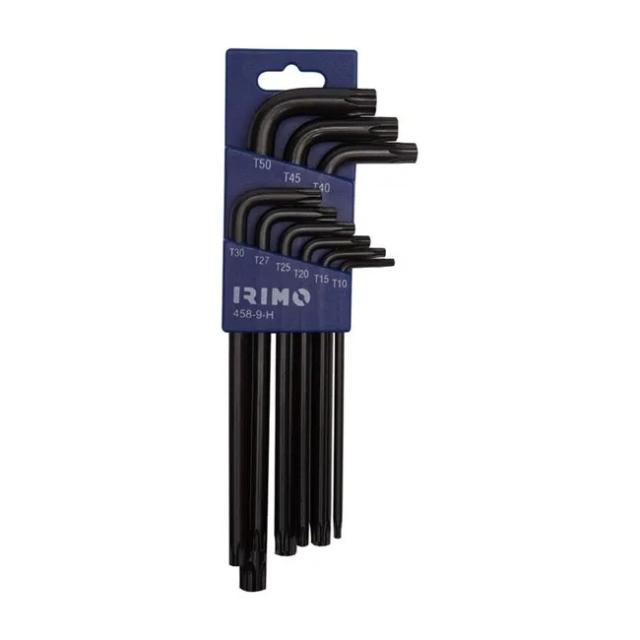 Jeu 9 cles torx coudees longues irimo