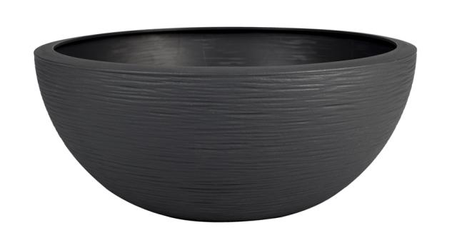 Pot Rond Graphit Up EDA Dim. Ø 40 X 16,5 Cm Avec Une Zone De Rétention D''Eau Coloris Gris Anthracite 14,9 EDA