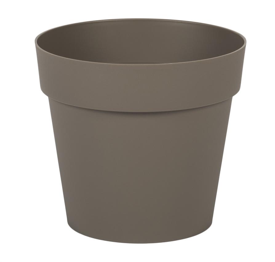 Pot rond TOSCANE diamètre 15cm EDA Taupe