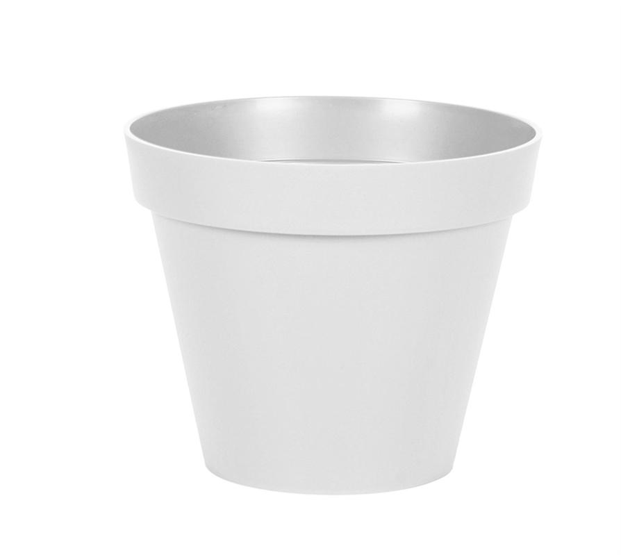 Pot rond TOSCANE diamètre 25cm EDA Blanc