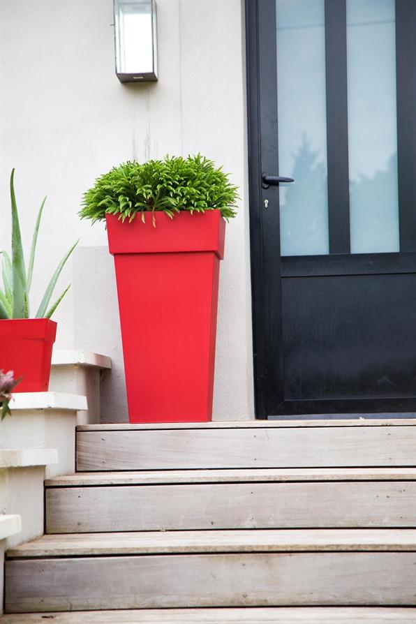 pot toscane xxl carré rouge rubis