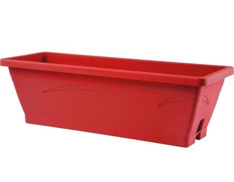 JARDINIERE ROUGE MELODIE 50CM + PLATEAU 