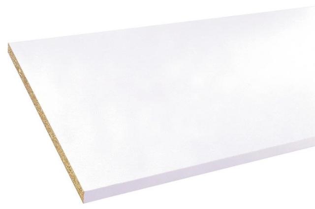 Tablette melaminée blanche 250 cm 400x18 mm - SUP BOIS