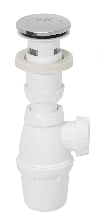 bonde de lavabo quick clac + siphon réglable - .B