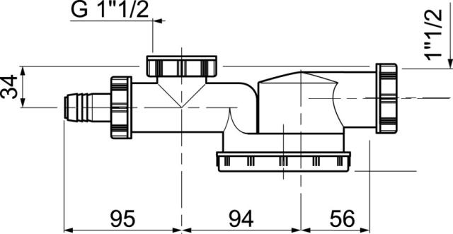 siphon extra-plat espace pour évier 1 bac - .B