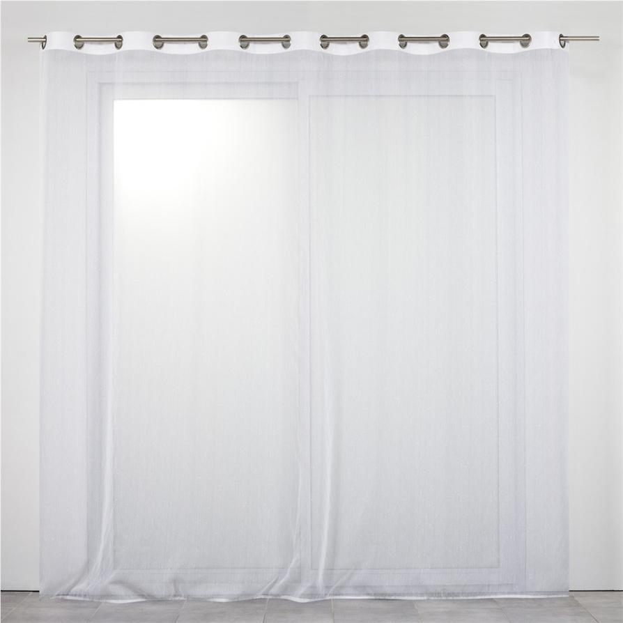 Voilage 280x240cm Grande Largeur Blanc