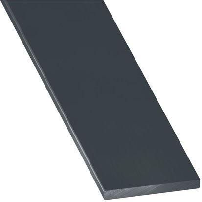 Plat Aluminium 20x2mm 2,50m Laqué Gris