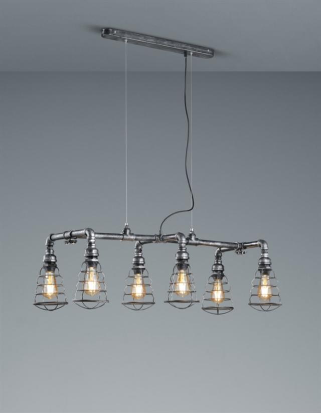 Suspension Gotham Argent Antique H.150cm - TRIO