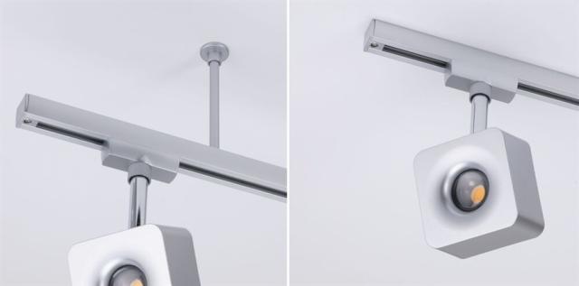 Luminaire sur rail Urail Support Tubes Light&Easy 105mm Chromé Mat 