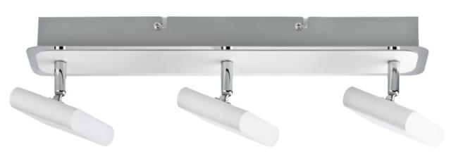 Spots Launcher 3x4,5W Blanc brossé/ Chrome 230V Métal