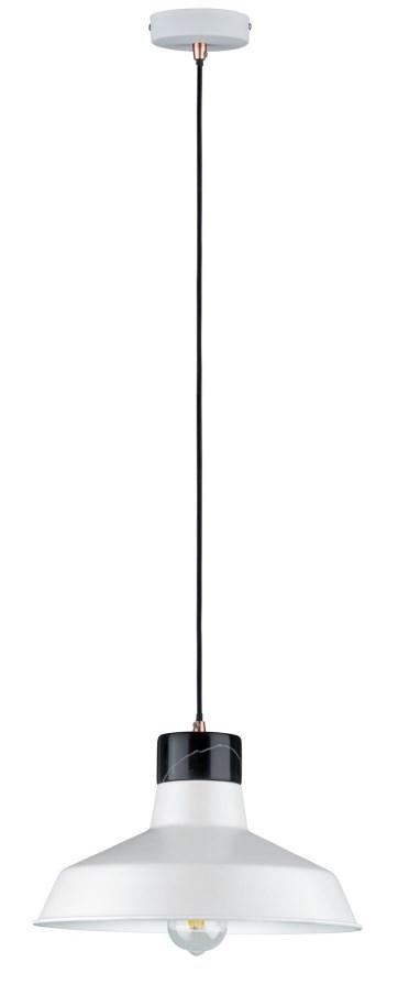 Neordic Disa suspension max 1x20W E27 Blanc mat/Noir 230V Métal/Marbre