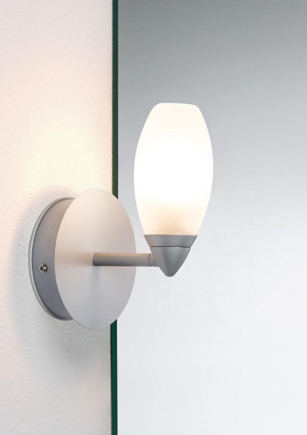 SDB Applique Carina IP44 max28W G9 métal/verre chrome mat/satin 230V