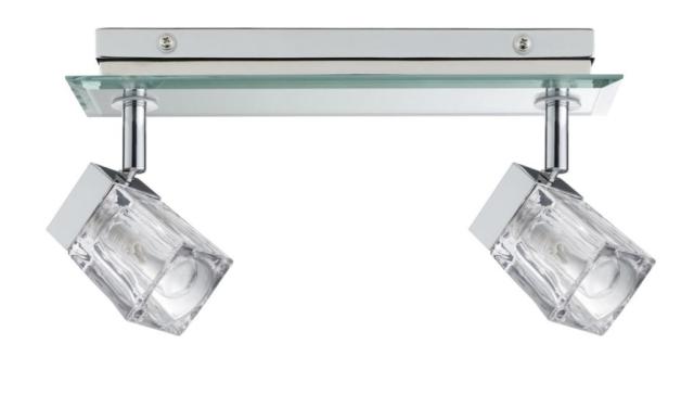 Applique Trabani 2x20W G9 Chrome/Transparent 230V Métal/Verre - PAULMANN