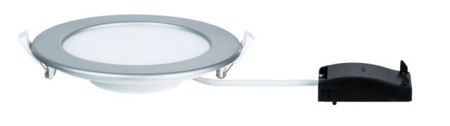 Panneau LED encastré rond 12W IP44 170mm - chrome