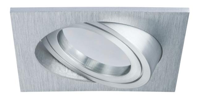 Kit enc. Coin sat carré ori LED 3x6,8 W 2700K 230 V 51 mm alu tourné/alu zinc