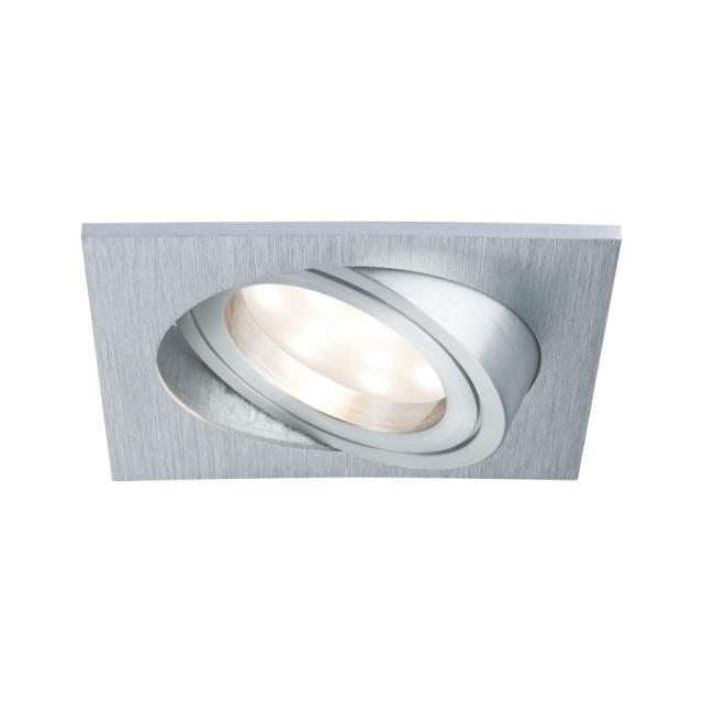 Kit enc. Coin sat carré ori LED 3x6,8 W 2700K 230 V 51 mm alu tourné/alu zinc