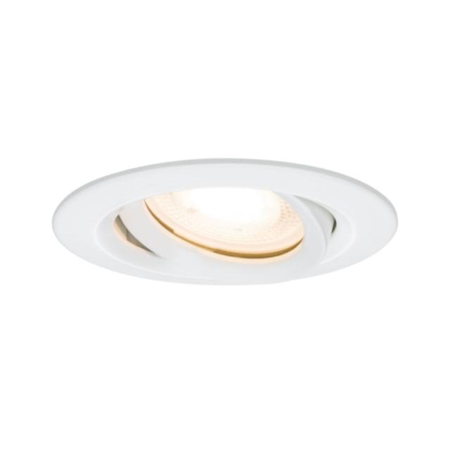 Spot encastré rond orientable LED GU5.3/10 35W blanc alu