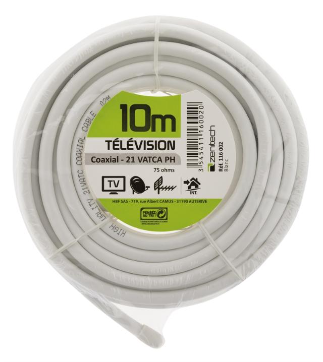 CABLE 21VATC BOBINOT BLANC 10M