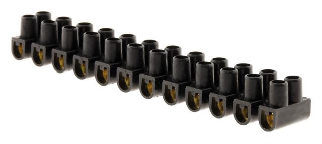 Barrettes 12 plots 6mm² Noir  - ZENITECH