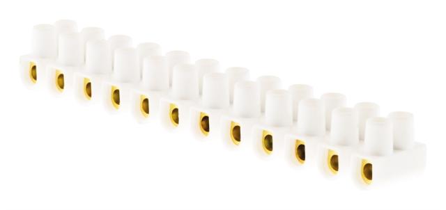 Barrettes 12 plots 4 mm² blanc zenitech