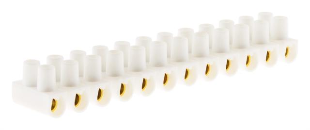 Barrettes 12 plots 6 mm² blanc zenitech