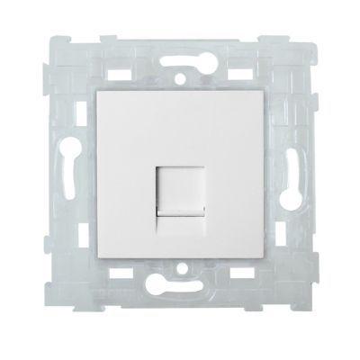 Prise rj45 c5 larg blanc gloss colo