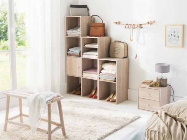 Étagère 1 Case Chêne sans porte - L33,7*H34,9*P35 - ALSAPAN