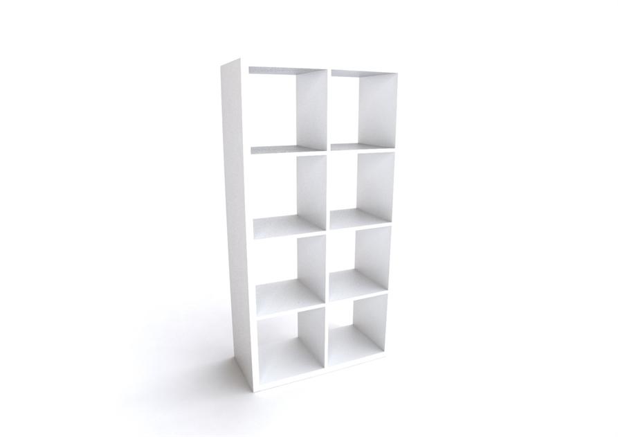 Étagère de Rangement 8 Cases 71,6x138,8x32cm Blanc - BOREAL