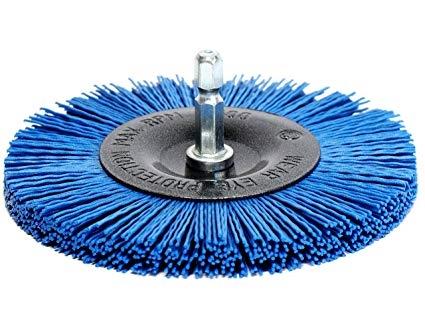 BROSSE CIRCULAIRE NYLON 100MM BROCHE FINE D6MM