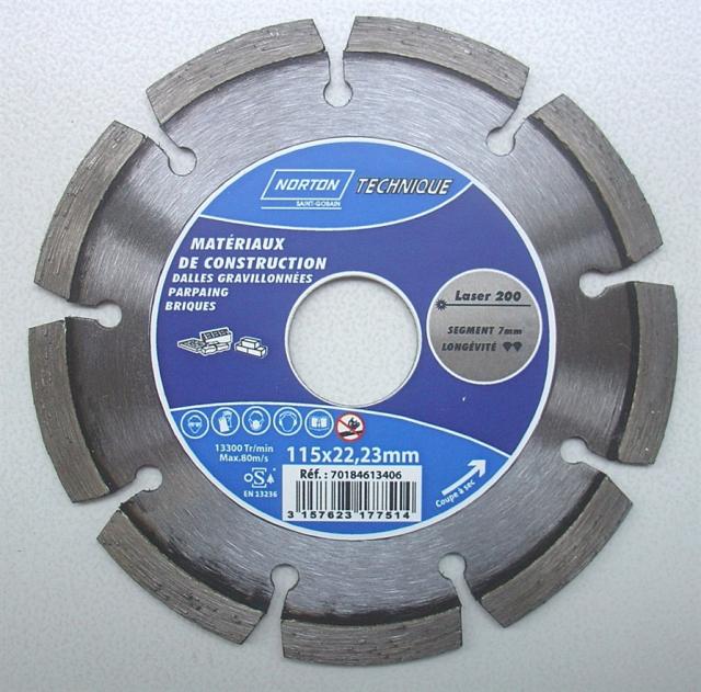 DISQUE DIAMANT LASER 200 115x22,23