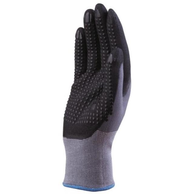 GANT TRICOT POLYAMIDE SPANDEX - PAUME NITRILE/PU + PICOTS T9