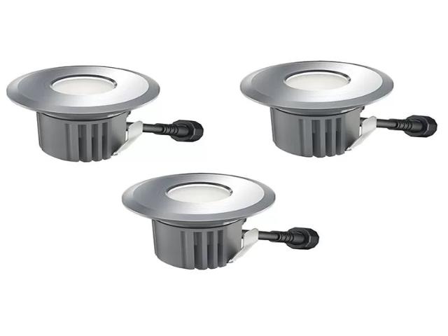 Set eclairage led 3 spots alu