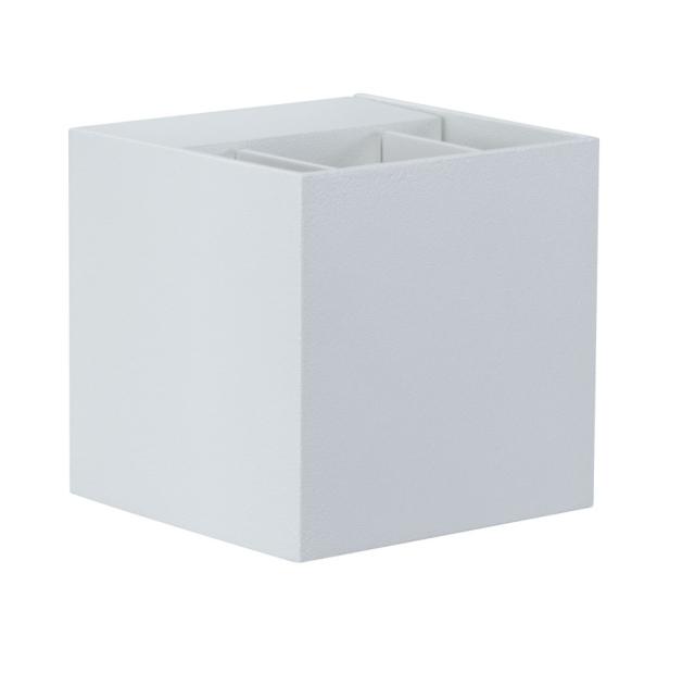 Extérieur 230V Applique Cybo 2x3,5W carré 80x80mm 355lm 2700K IP65 blanc