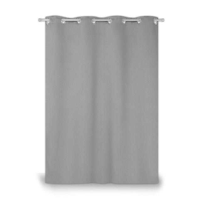 Rideau 135c240cm 8oeil occultant gris moyen