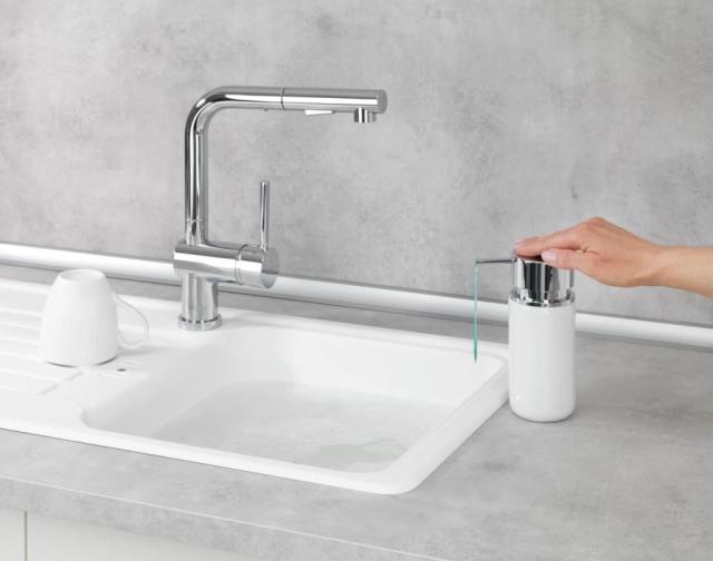 DISTRIBUTEUR DE SAVON SILO BLANC