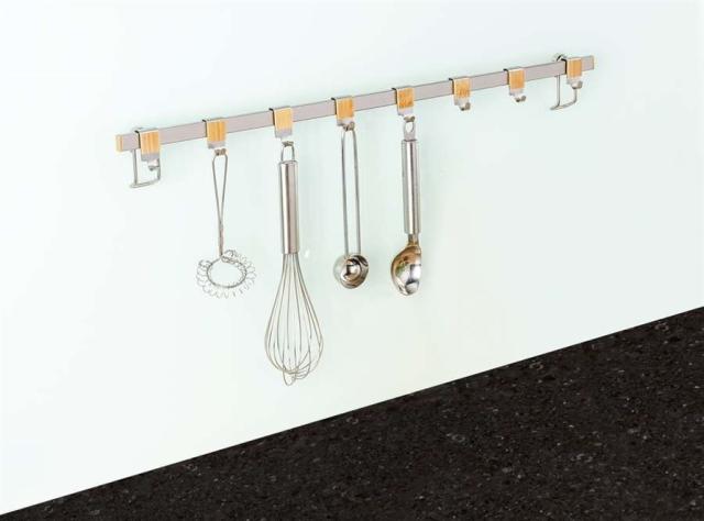 Barre de crédence Premium 60cm 8 crochets - WENKO