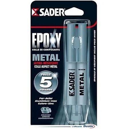 Sader epoxy express métal colle bi-composants 25ml