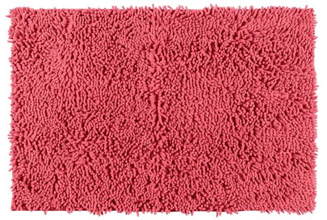 Tapis de bain chenille 50x80cm, coral