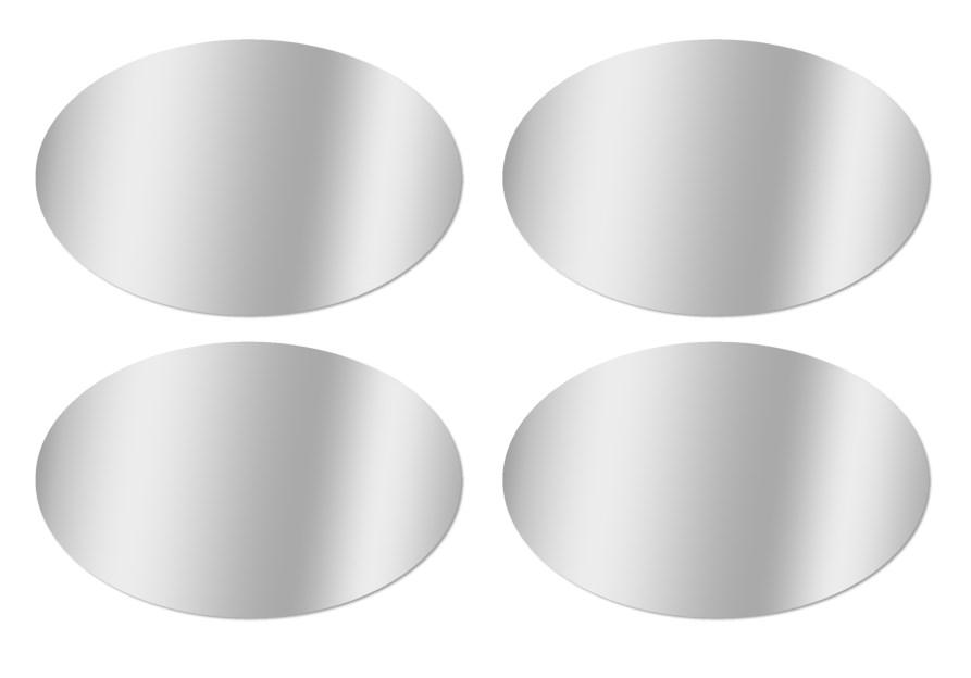 Miroir x4 ovale 20x13cm