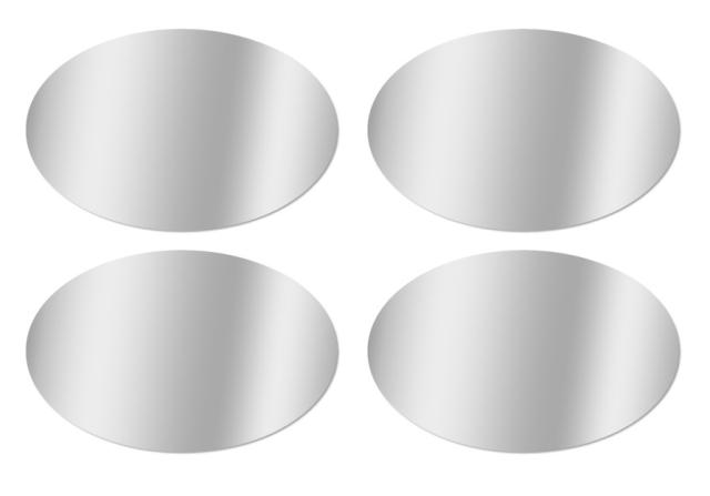 Miroir x4 ovale 20x13cm