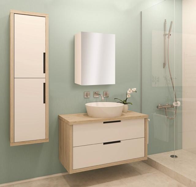 Armoire salle de bain Tempo - 1 porte - 60 x 40 x 17 cm