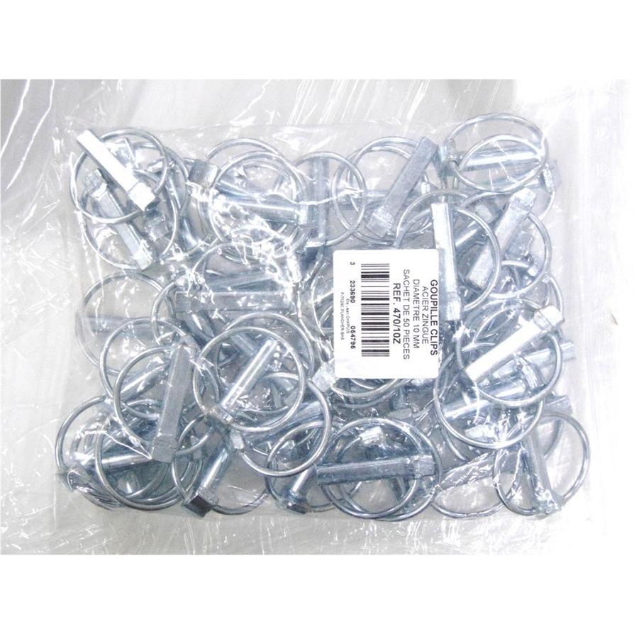 50 goupilles clips ac.zi d.fil 10mm