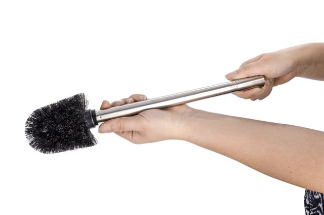 Brosse rechange inox 2tête+manche mat