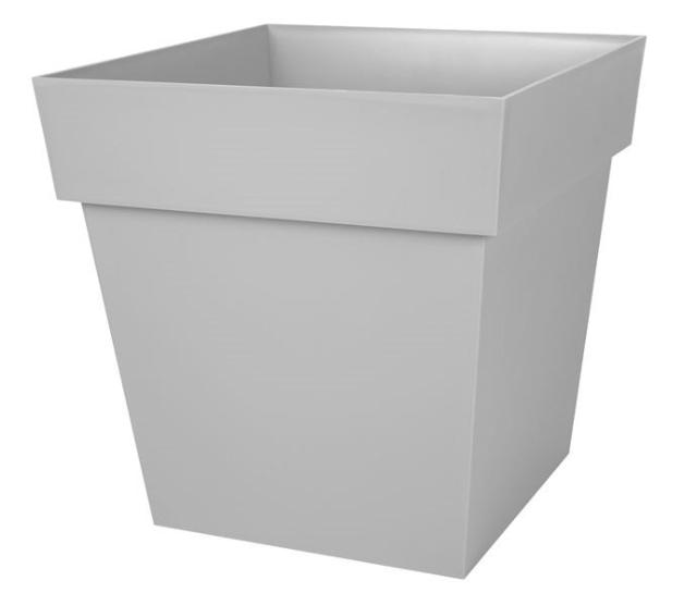 Pot Carré Toscane 38L Gris Béton - EDA