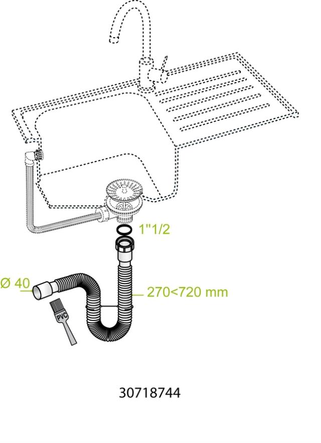 Raccord extensible Ø40 mm