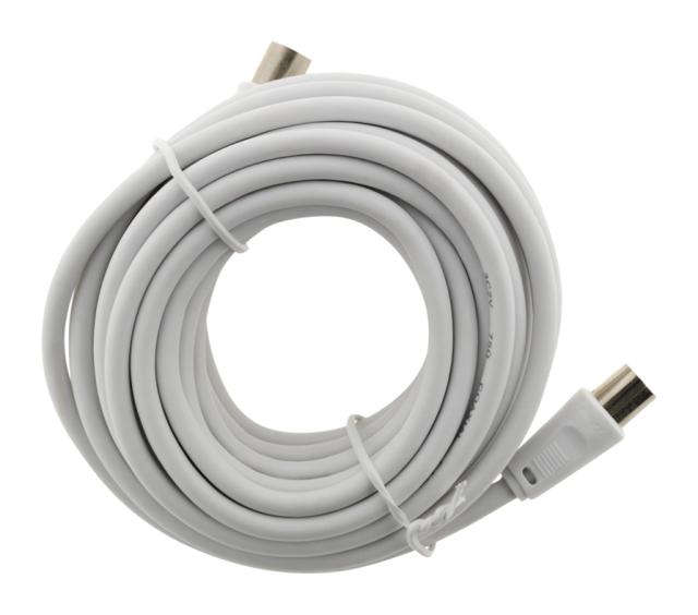 Prolongateur TV 5 m mâle/mâle Ø9.5mm + 1adaptateur fem/fem (vendu au mètre)