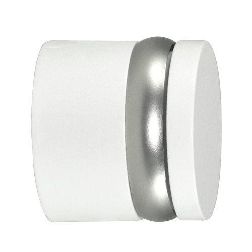 2 embouts bois bouchon bague métal Ø28 laqué blanc MOBOIS