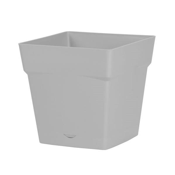 Pot Carré Toscane 10,2L Gris Béton