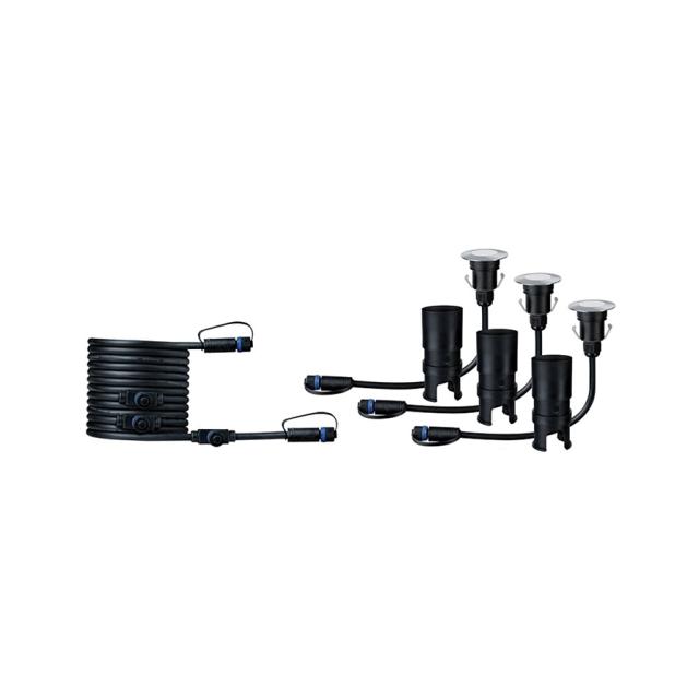 Kit sol extérieur encastré Plug & Shine IP65 3000K 3 x 2.5W - PAULMANN